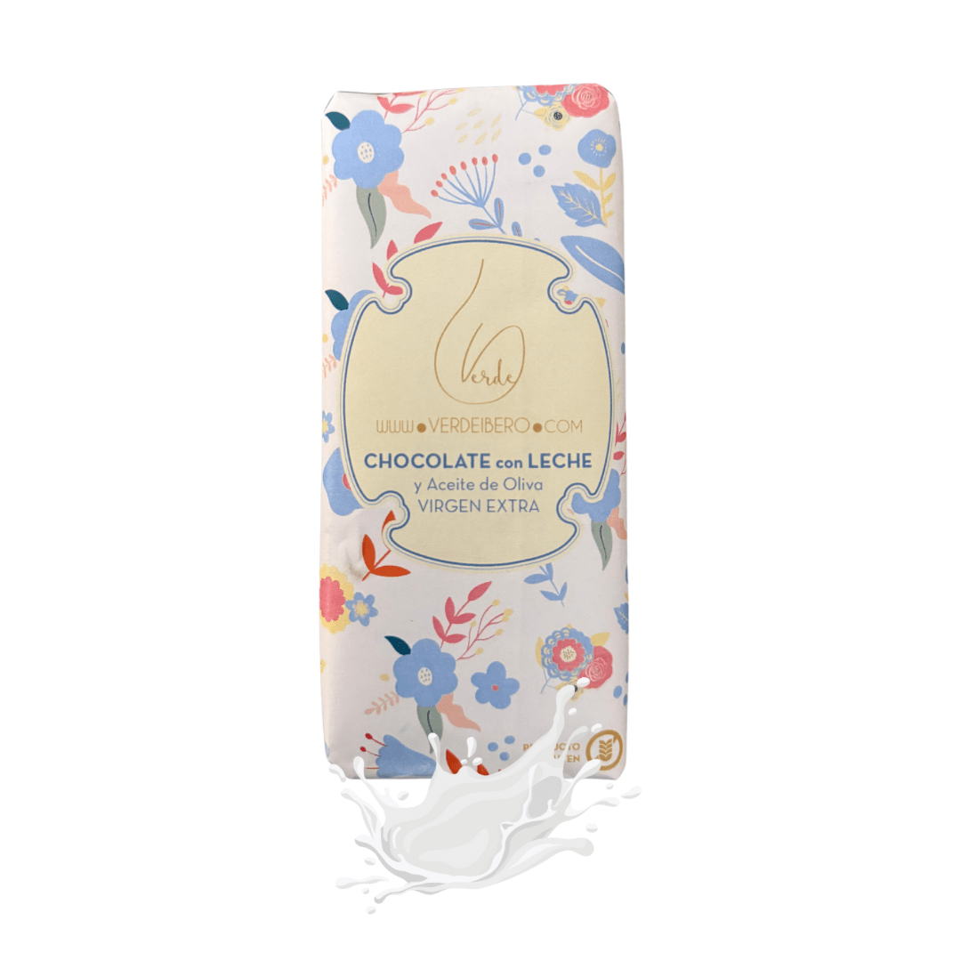 Chocolate con leche y AOVE Picual - Aceites Verde Íbero