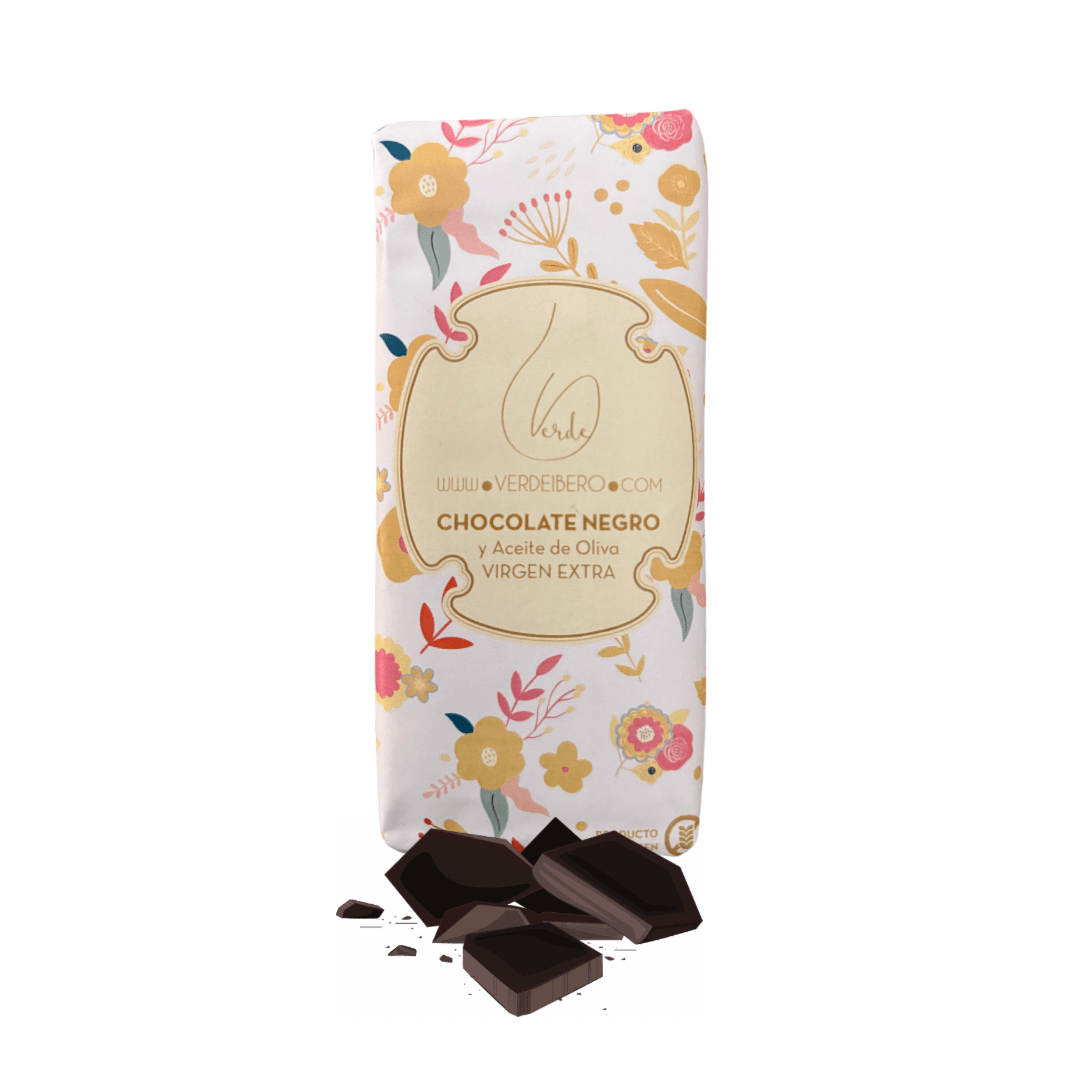 chocolate negro artesano con aceite de oliva virgen extra frantoio - Aceites Verde Íbero