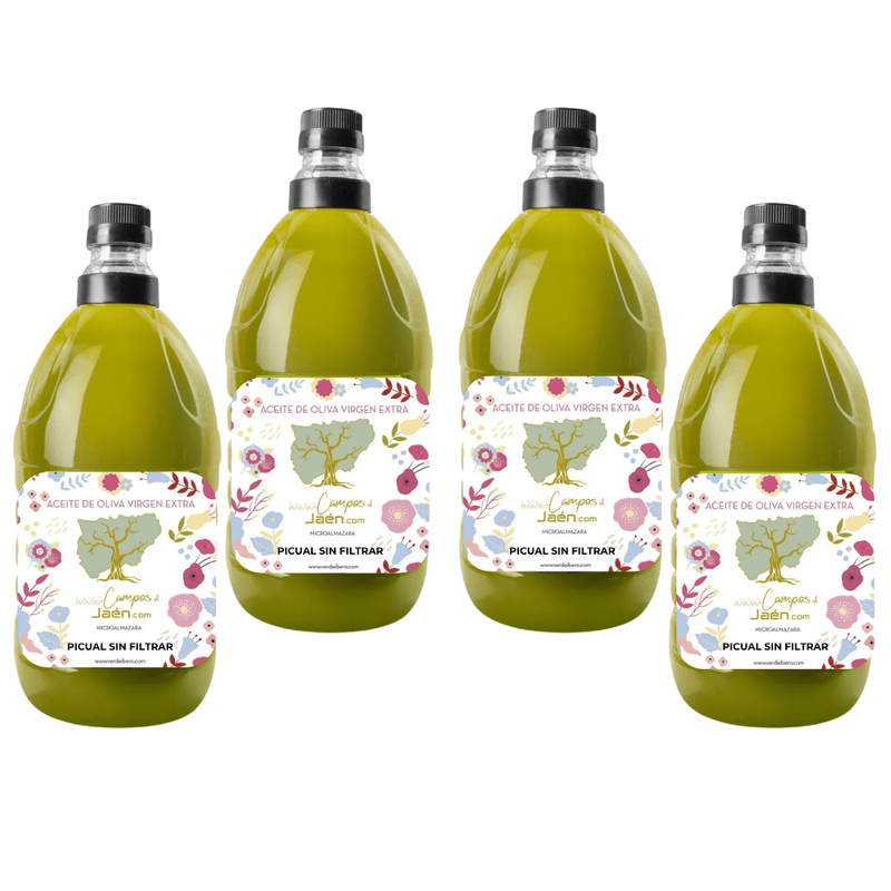 Aceite Picual Sin Filtrar - 4x2L | Aceites Verde Íbero