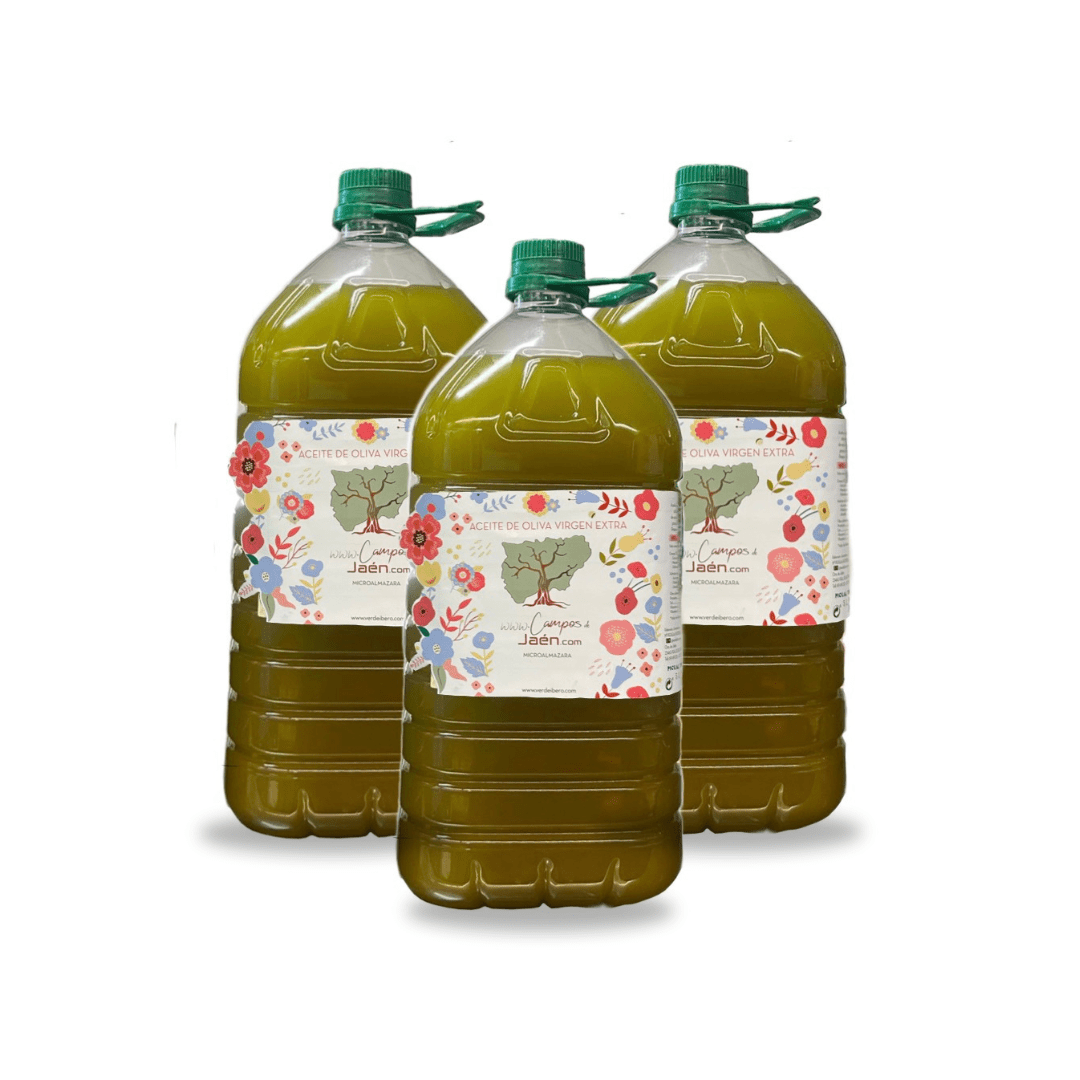 Aceite Picual Sin Filtrar - 3x5L | Aceites Verde Íbero