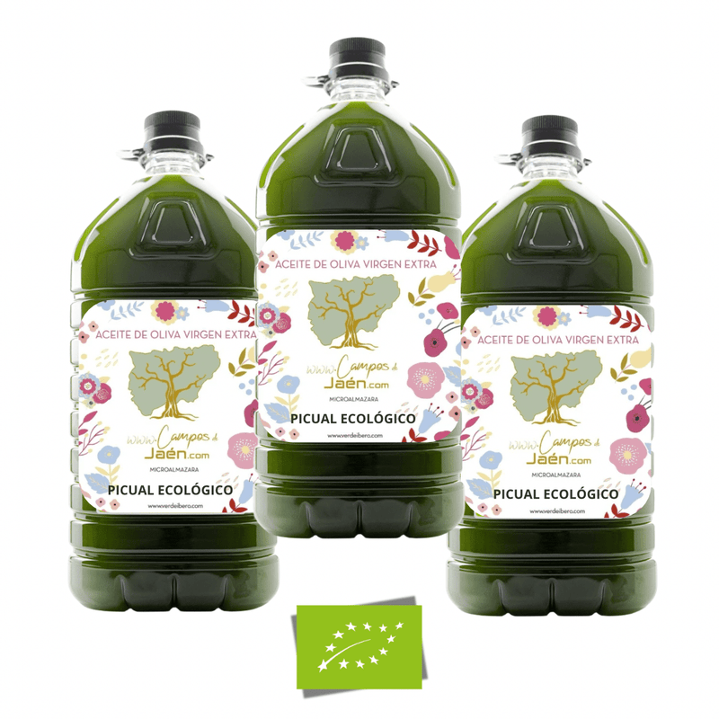 Aceite Picual Ecologico Temprano - 3x5L | Aceites Verde Íbero