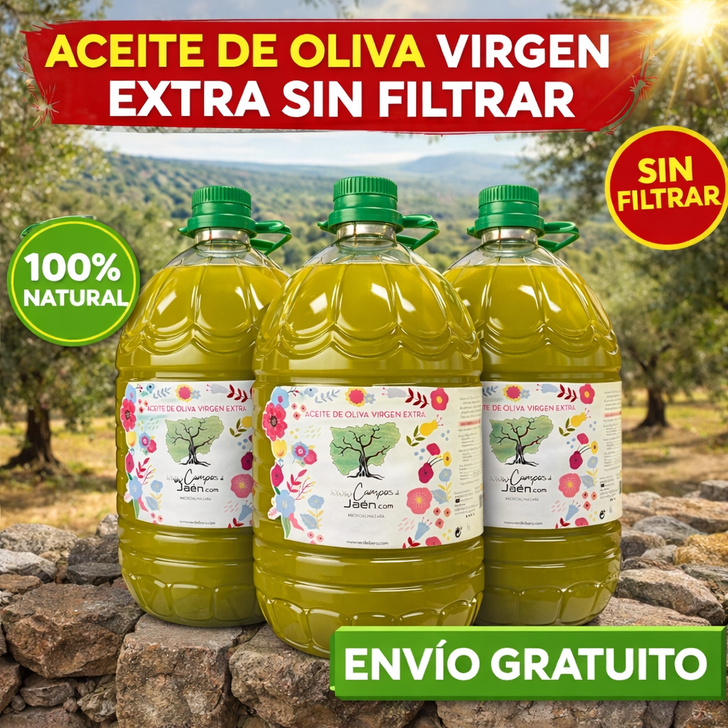 AOVE PICUAL VIRGEN EXTRA SIN FILTRAR - NUEVA COSECHA 25/26 - Pack 3 x 5 L