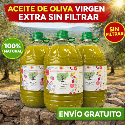 AOVE PICUAL VIRGEN EXTRA SIN FILTRAR - NUEVA COSECHA 25/26 - Pack 3 x 5 L